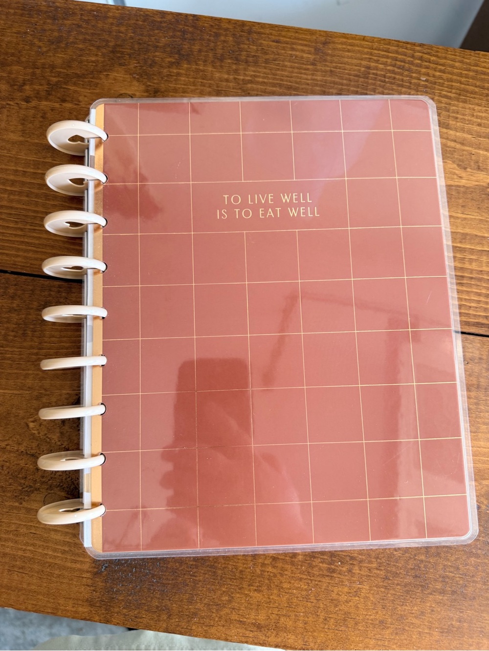 The Happy Planner 'To Live Well Is To Eat Well' recipe book